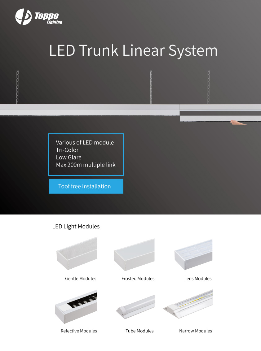 Popular in Germany Frosted Module Led Trunk Linear System 64W